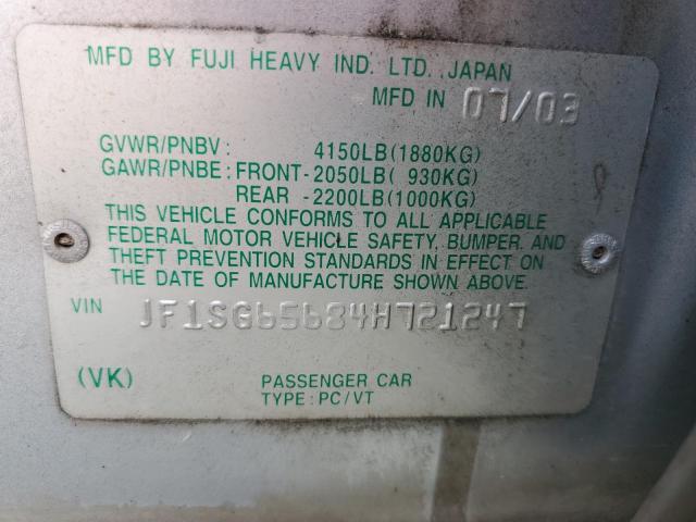 JF1SG65684H721247 - 2004 SUBARU FORESTER 2.5XS Gümüş foto 13