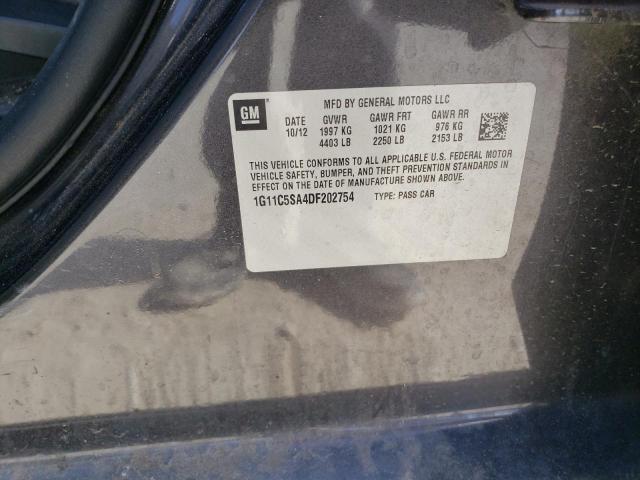 1G11C5SA4DF202754 - 2013 CHEVROLET MALIBU 1LT Қара фото 12