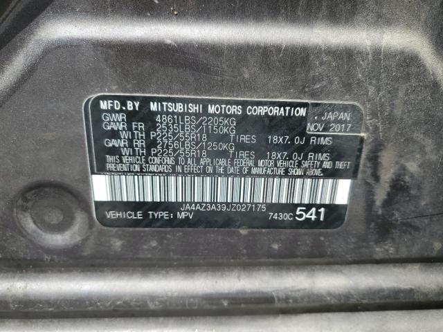 JA4AZ3A39JZ027175 - 2018 MITSUBISHI OUTLANDER SE GRAY photo 13