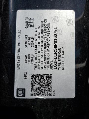 1G1FB1RS8P0160791 - 2023 CHEVROLET CAMARO LS BLACK photo 13