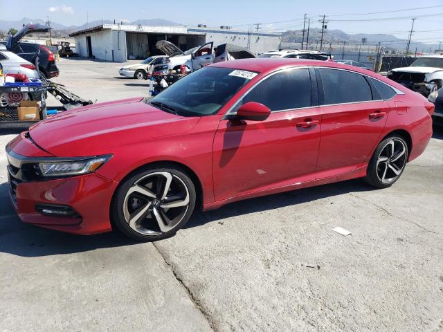 1HGCV1F30JA156381 - 2018 HONDA ACCORD SPORT RED photo 1