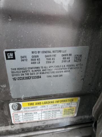 1G1ZC5E09CF333084 - 2012 CHEVROLET MALIBU 1LT Қоңыр фото 12