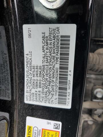 1HGCV2F31MA023400 - 2021 HONDA ACCORD SPORT 黑色 照片 13