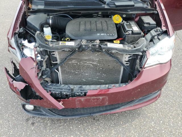 2C4RDGCG3JR326735 - 2018 DODGE GRAND CARAVAN SXT BURGUNDY photo 12