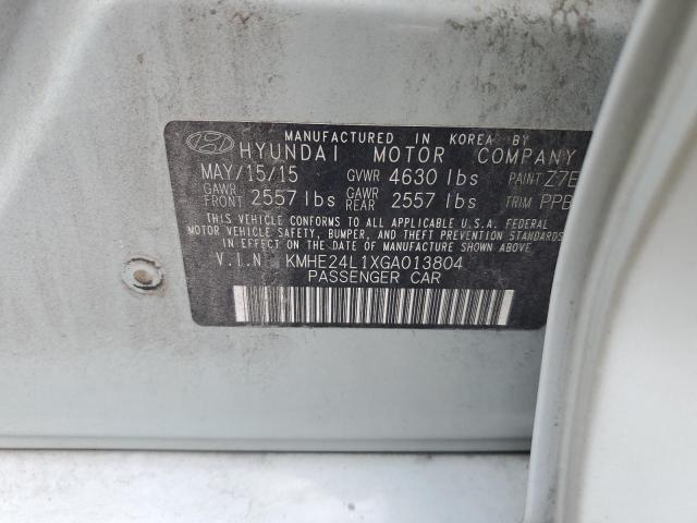 KMHE24L1XGA013804 - 2016 HYUNDAI SONATA HYBRID SILVER photo 12