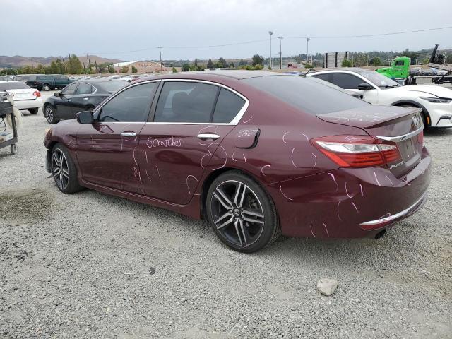 1HGCR2F58GA101682 - 2016 HONDA ACCORD SPORT Бордовый фото 2