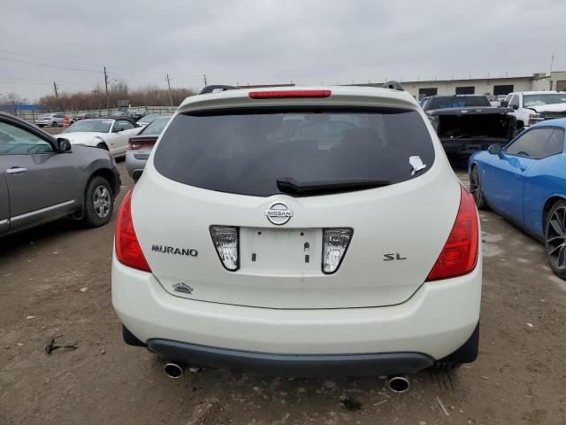 JN8AZ08T94W214257 - 2004 NISSAN MURANO SL WHITE photo 6