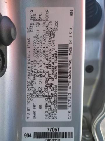 5TFJU4GN5DX034448 - 2013 TOYOTA TACOMA DOUBLE CAB PRERUNNER SILVER photo 13