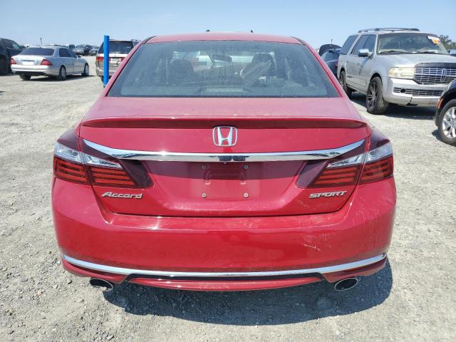 1HGCR2F51GA248202 - 2016 HONDA ACCORD SPORT RED photo 6
