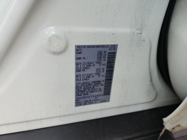 5N1AT2MT2JC760809 - 2018 NISSAN ROGUE S 白色 照片 12