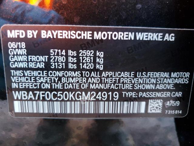 WBA7F0C50KGM24919 - 2019 BMW 750 I Qara foto 12