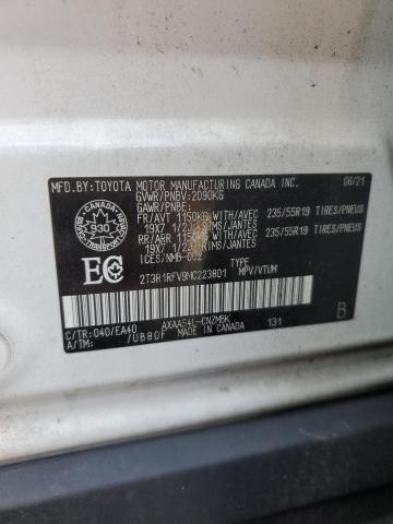 2T3R1RFV9MC223801 - 2021 TOYOTA RAV4 XLE WHITE photo 14