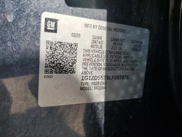 1G1ZD5ST6LF097876 - 2020 CHEVROLET MALIBU LT BLUE photo 13