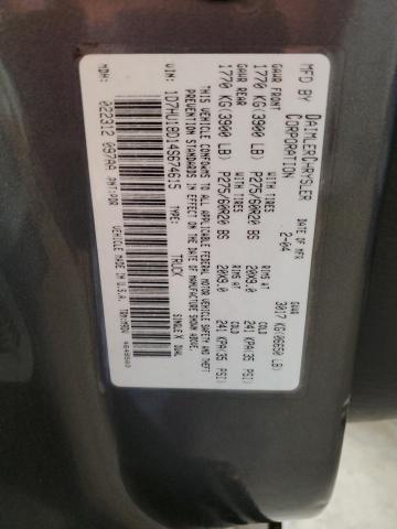 1D7HU18D14S674615 - 2004 DODGE RAM 1500 ST GRAY photo 12