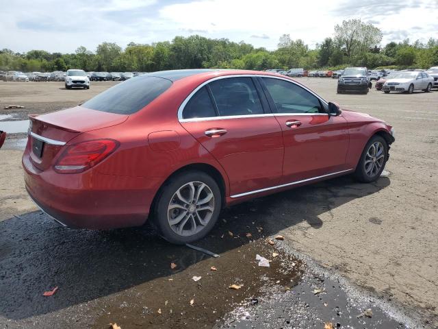 55SWF4KB1HU209421 - 2017 MERCEDES-BENZ C 300 4MATIC RED photo 3