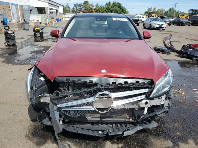 55SWF4KB1HU209421 - 2017 MERCEDES-BENZ C 300 4MATIC RED photo 5