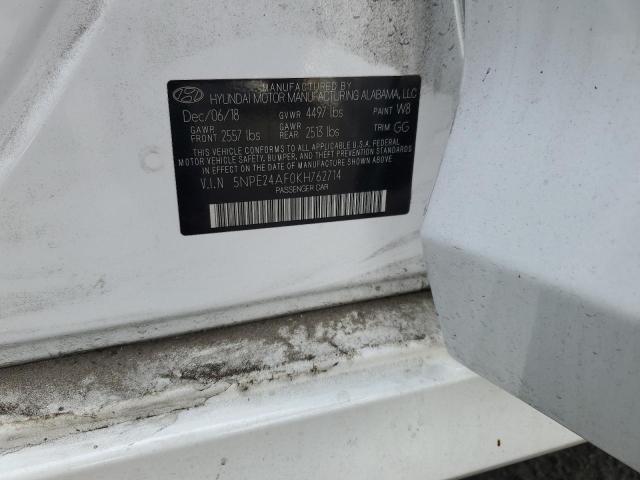 5NPE24AF0KH762714 - 2019 HYUNDAI SONATA SE თეთრი ფოტო 12