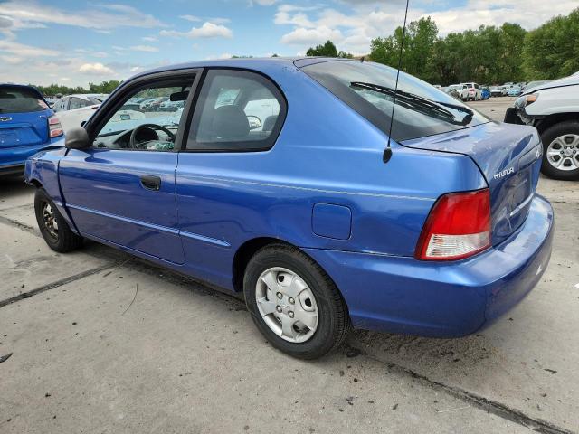 KMHCG35C22U161535 - 2002 HYUNDAI ACCENT GS BLUE photo 2
