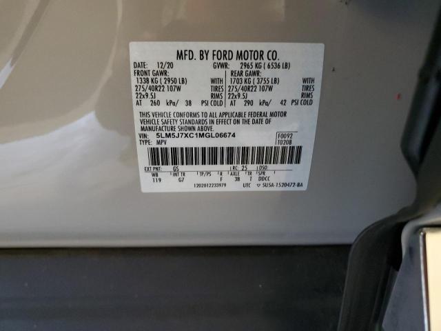 5LM5J7XC1MGL06674 - 2021 LINCOLN AVIATOR RESERVE Biały zdjęcie 13