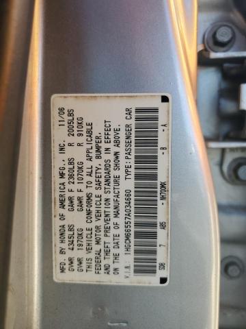 1HGCM66557A034660 - 2007 HONDA ACCORD EX SILVER photo 12