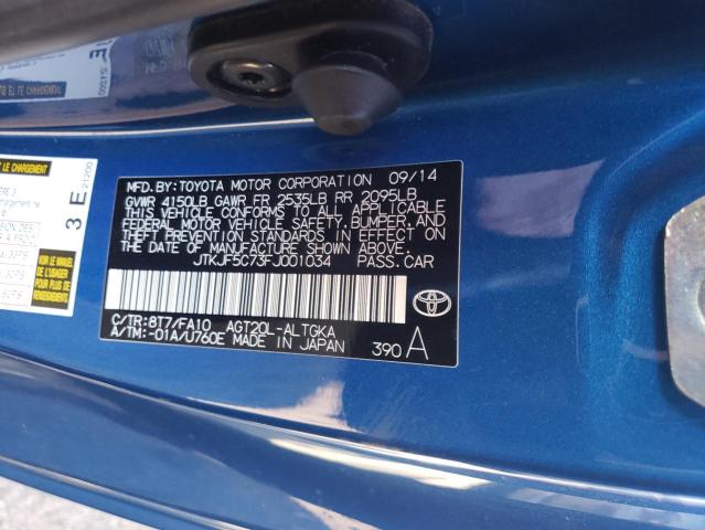 JTKJF5C73FJ001034 - 2015 TOYOTA SCION TC 蓝色 照片 12