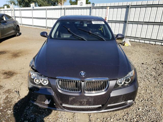 WBAVB77518NH80468 - 2008 BMW 335I I GRAY photo 5