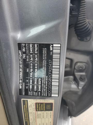 WDCGG5GB2CF925437 - 2012 MERCEDES-BENZ GLK 350 ვერცხლისფერი ფოტო 13