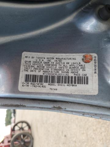 4T1SV24EXLU211162 - 1990 TOYOTA CAMRY ლურჯი ფოტო 12