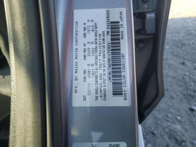 JM1BL1W69B1472826 - 2011 MAZDA 3 S SILVER photo 12