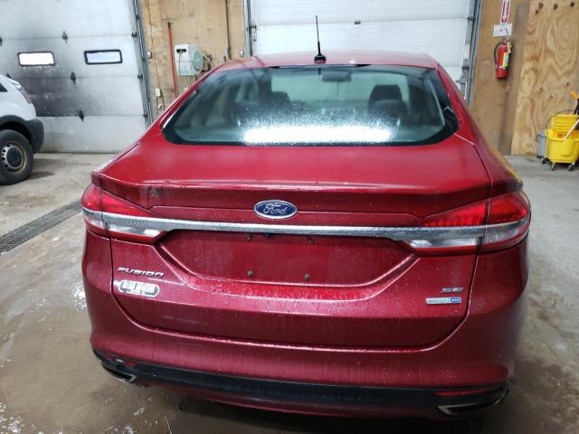 3FA6P0T94HR349468 - 2017 FORD FUSION SE BURGUNDY photo 6