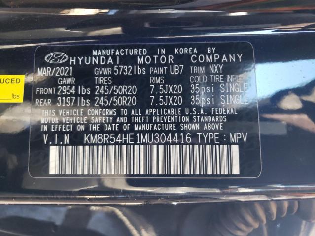 KM8R54HE1MU304416 - 2021 HYUNDAI PALISADE LIMITED BLACK photo 13