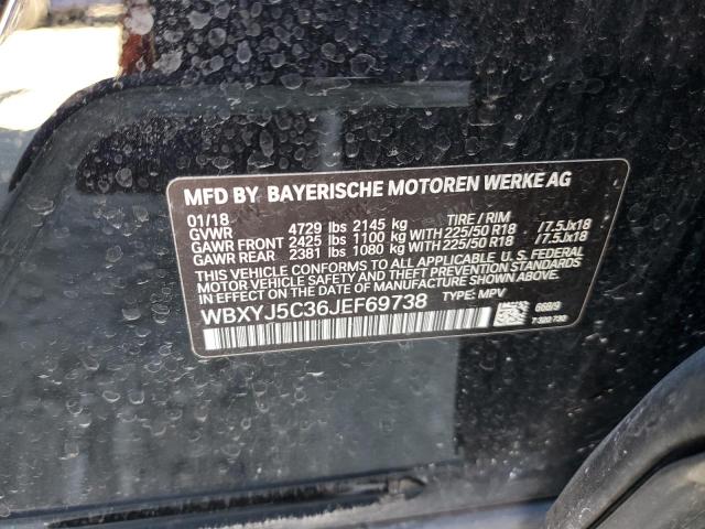 WBXYJ5C36JEF69738 - 2018 BMW X2 XDRIVE28I BLACK photo 12