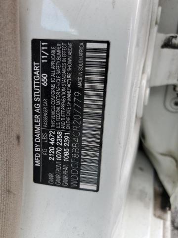 WDDGF8BB4CR207779 - 2012 MERCEDES-BENZ C 300 4MATIC WHITE photo 12