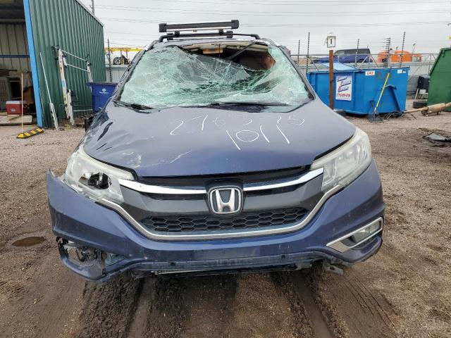 2HKRM4H7XGH607637 - 2016 HONDA CR-V EXL BLUE photo 5
