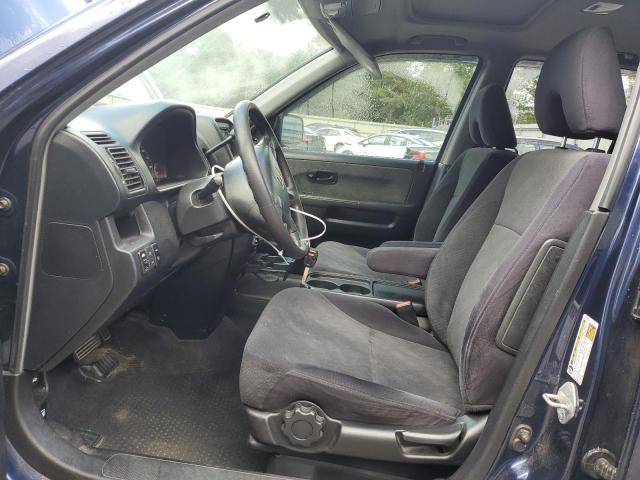 JHLRD78856C043547 - 2006 HONDA CR-V EX BLUE photo 7