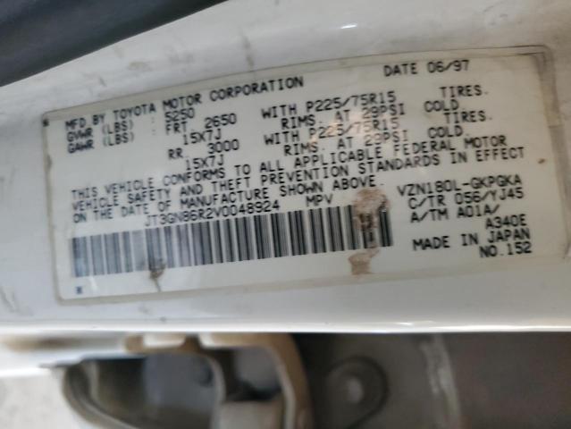 JT3GN86R2V0048924 - 1997 TOYOTA 4RUNNER SR5 Ақ фото 12