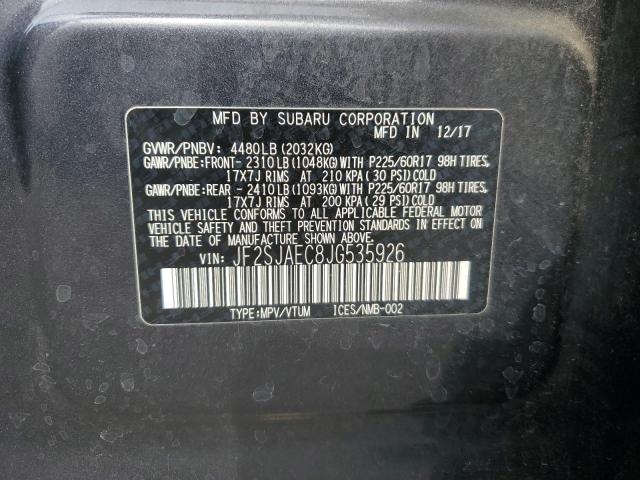 JF2SJAEC8JG535926 - 2018 SUBARU FORESTER 2.5I PREMIUM 石墨色 照片 14