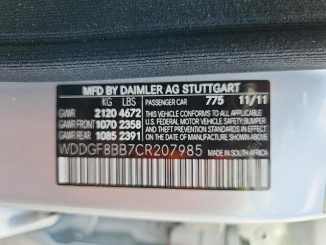WDDGF8BB7CR207985 - 2012 MERCEDES-BENZ C 300 4MATIC SILVER photo 12