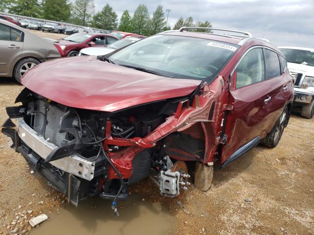 5N1AZ2CS4LN116436 - 2020 NISSAN MURANO SL RED photo 2