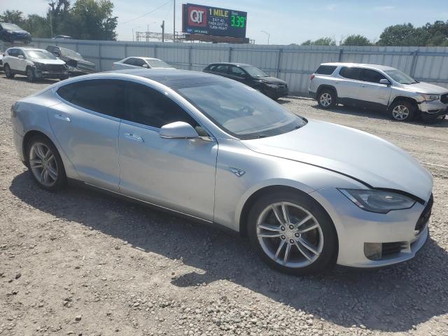 5YJSA1S19EFP38762 - 2014 TESLA MODEL S SILVER photo 4