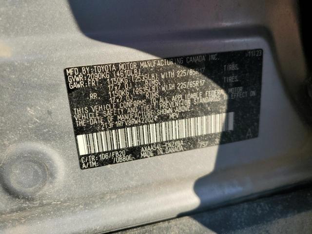 2T3F1RFV8RW422024 - 2024 TOYOTA RAV4 LE ვერცხლისფერი ფოტო 13