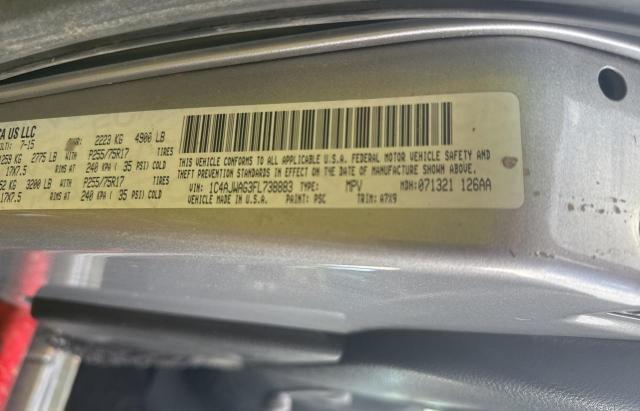 1C4AJWAG3FL738883 - 2015 JEEP WRANGLER SPORT SILVER photo 10