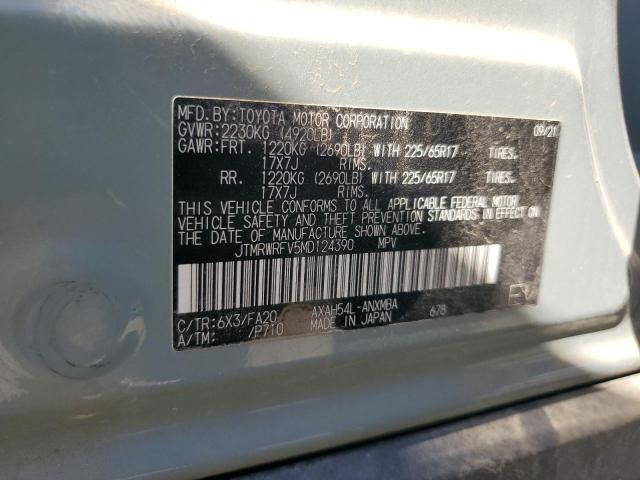 JTMRWRFV5MD124390 - 2021 TOYOTA RAV4 XLE GREEN photo 13