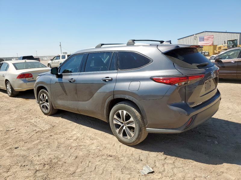 5TDGZRAH8MS537702 - 2021 TOYOTA HIGHLANDER XLE GRAY photo 2
