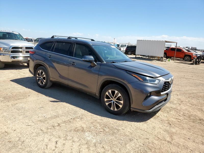 5TDGZRAH8MS537702 - 2021 TOYOTA HIGHLANDER XLE GRAY photo 4