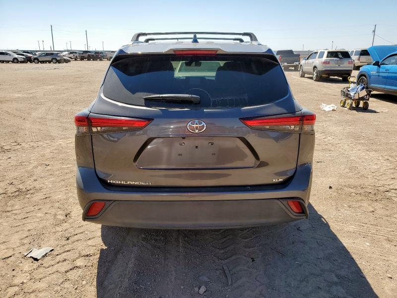 5TDGZRAH8MS537702 - 2021 TOYOTA HIGHLANDER XLE GRAY photo 6