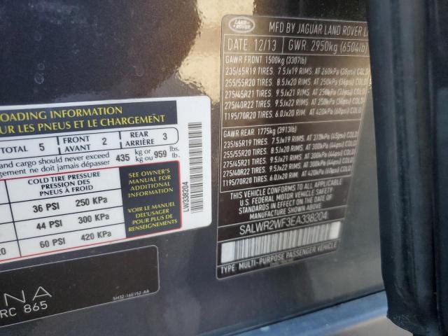 SALWR2WF3EA338204 - 2014 LAND ROVER RANGE ROVE HSE CHARCOAL photo 13