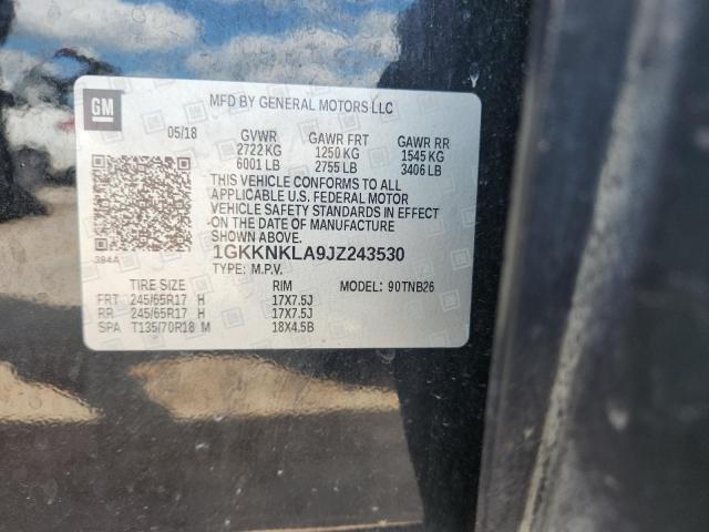 1GKKNKLA9JZ243530 - 2018 GMC ACADIA SLE Чорний фото 13