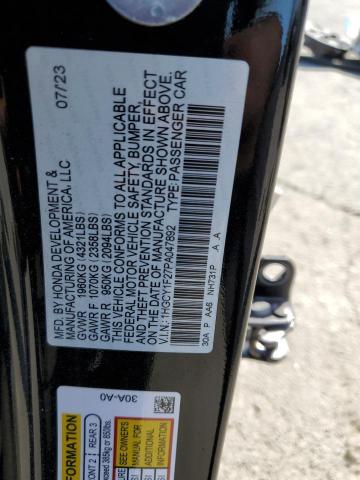 1HGCY1F27PA047892 - 2023 HONDA ACCORD LX შავი ფოტო 13