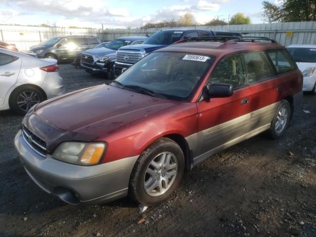 4S3BH665927608004 - 2002 SUBARU LEGACY OUTBACK RED photo 1
